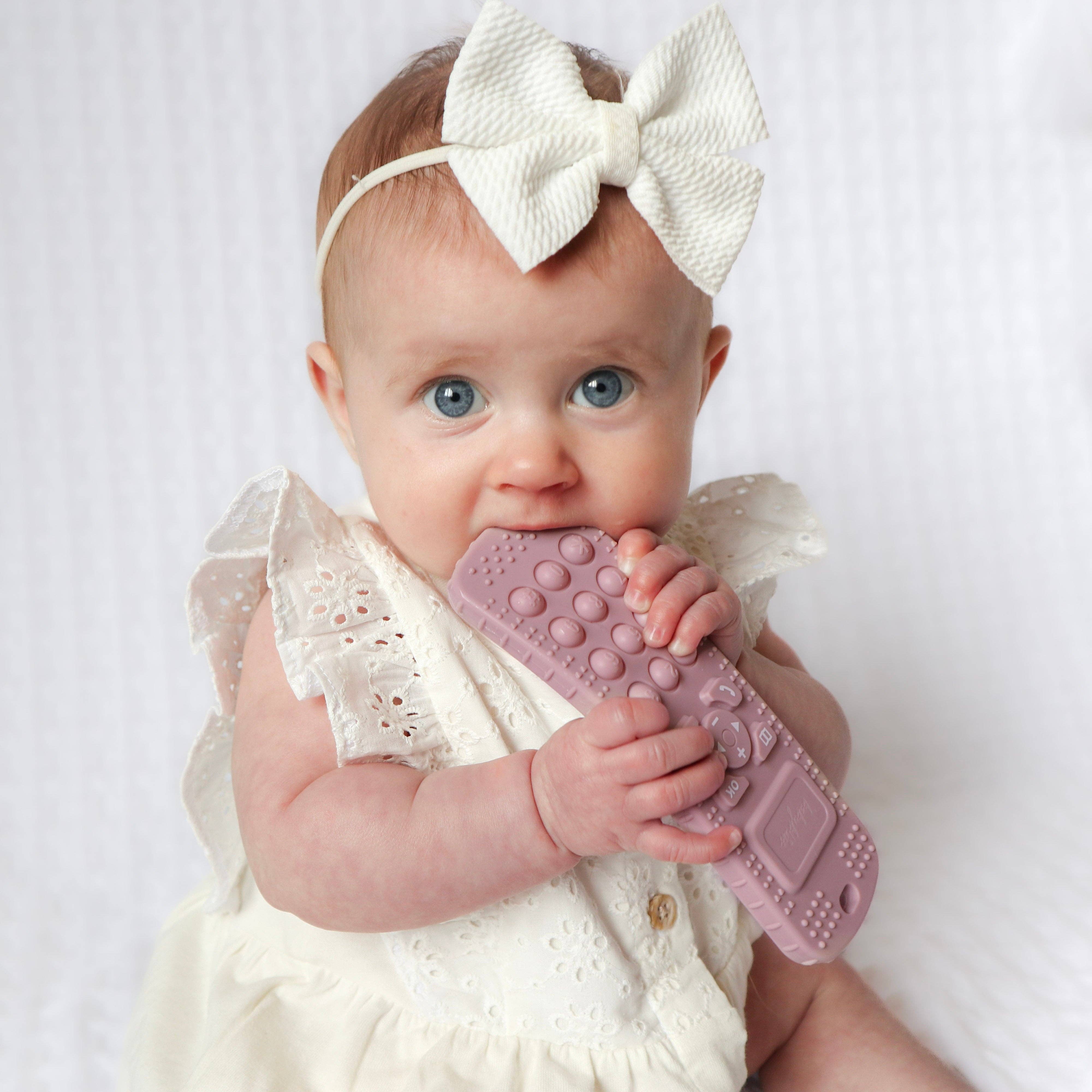 Arctic Blue Sensory Popper Teether Phone for wholesale on Faire9