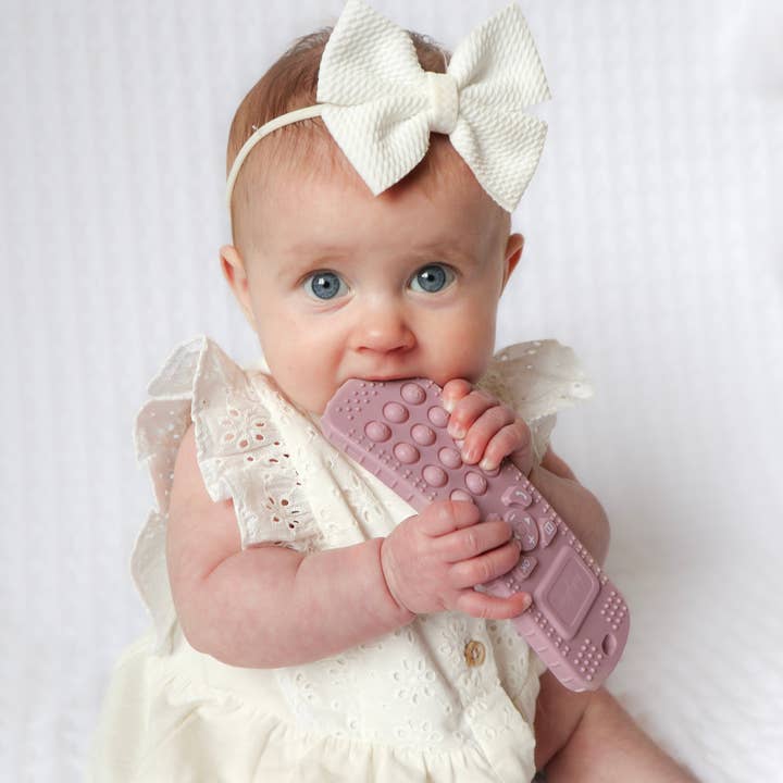 Arctic Blue Sensory Popper Teether Phone for wholesale on Faire9