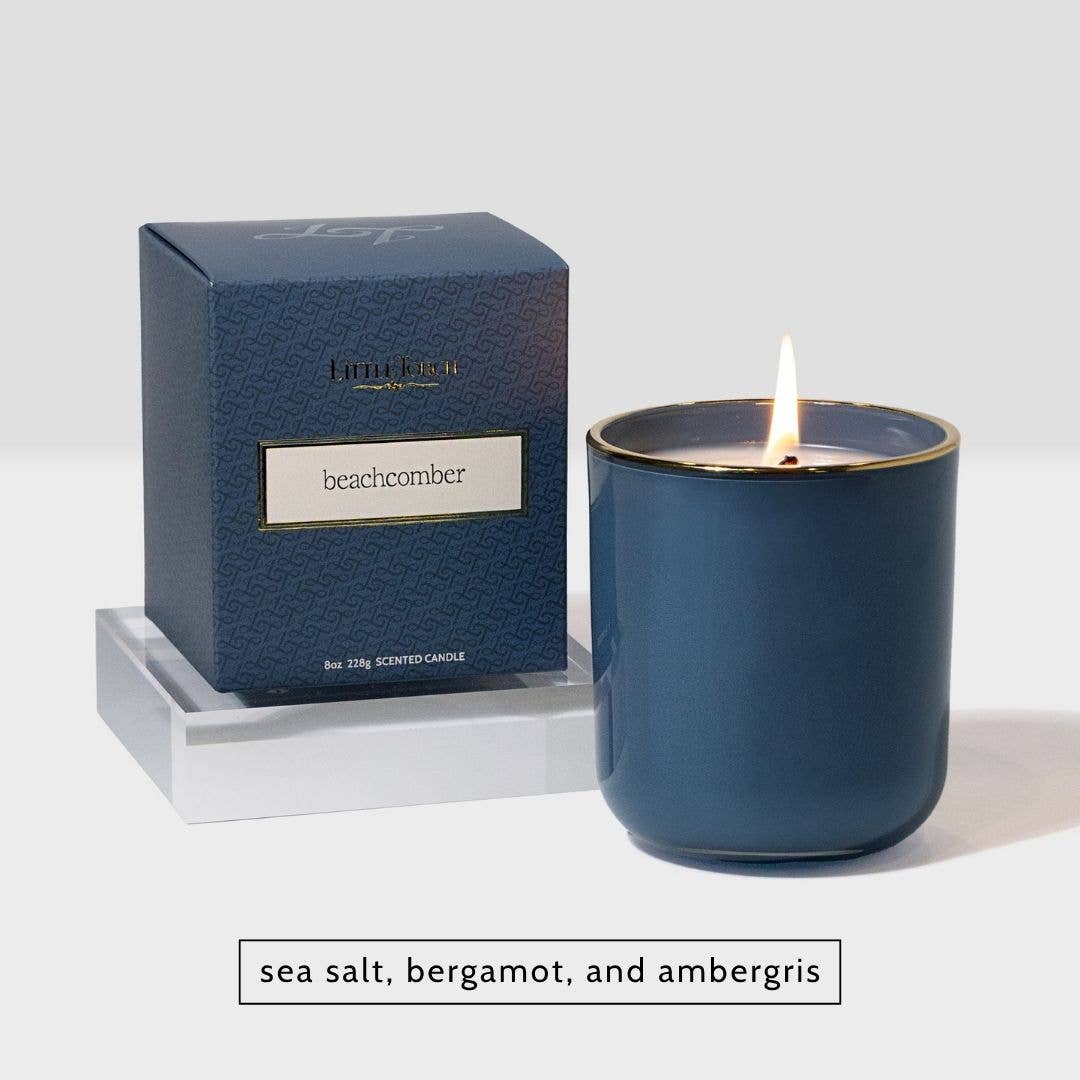 Little Torch - Wholesale Jar/Filled Candle - beachcomber candle (sea salt, bergamot, and ambergris)