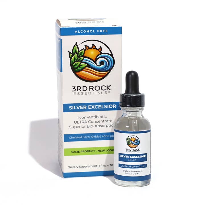 Silver Excelsior Serum - 4000 PPM Silveroxid Kosttillskott för wholesale av 3rd Rock Essentials