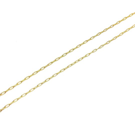 GoldFi - Wholesale Link & Chain Necklace - 18k Gold Filled Cable Link Chain 2.5mm Thick And Sizes in 18