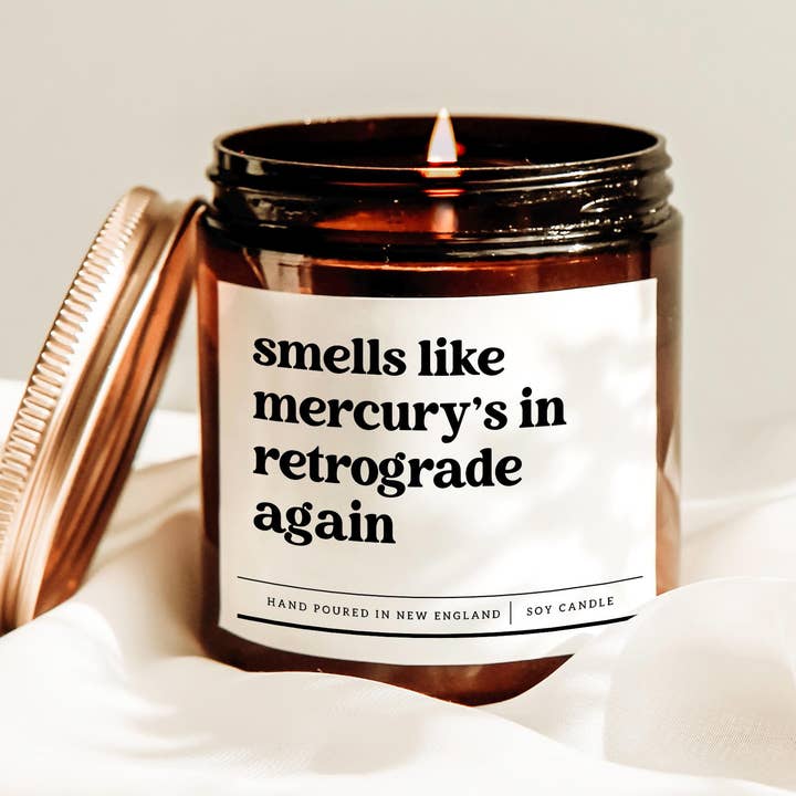 Mercurius Retrograde Grappige Kaars, Astrologie Cadeau, Sojawas voor wholesale door Scently Moments