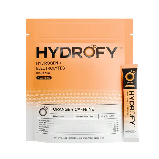 L&F Universal Goods - Wholesale Beverage Mix - Hydrofy Hydrogen Electrolyte Orange + Caffeine – 25ct0