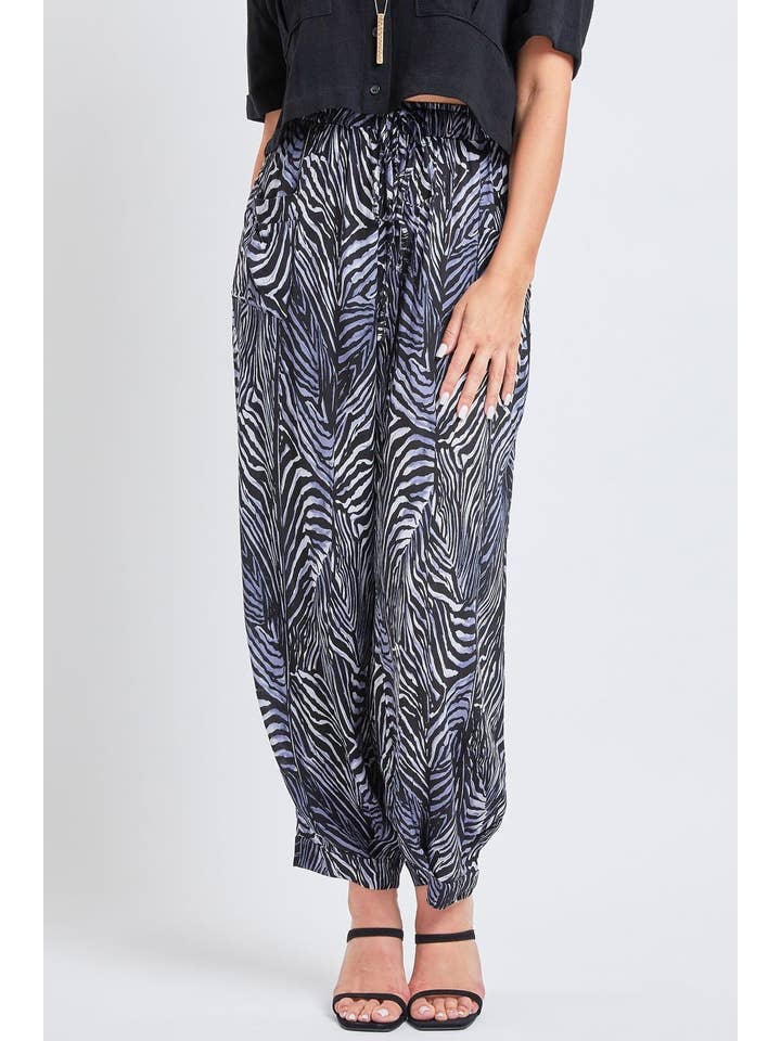 YMI - Wholesale Pants - Women's - Drawstring Wide Jogger Pant With Pleated Hem-WF1209CG17