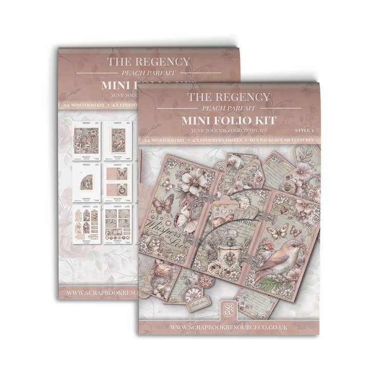Kit Mini Folio Stile 3 Pesca Regency Parfait per la vendita all'ingrosso da parte di Scrapbook Resource Co