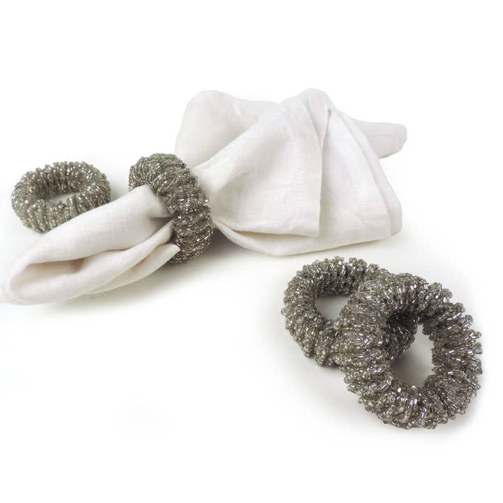 Trunkin' - Wholesale Napkin ring - Bling-Bling Napkin Ring in Silver, Set of 42