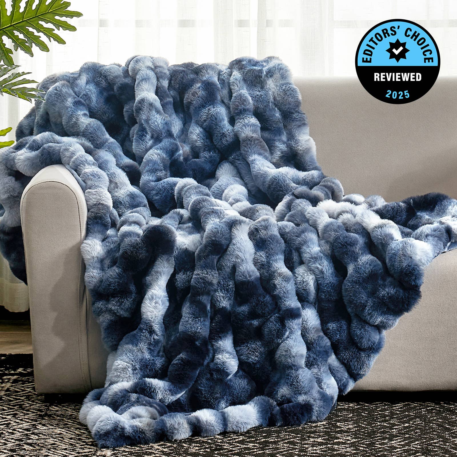 DreamValley - Wholesale Throw Blanket - CB Luxurious Faux Fur Bubble Throw Blankets, Tie-dye Color14