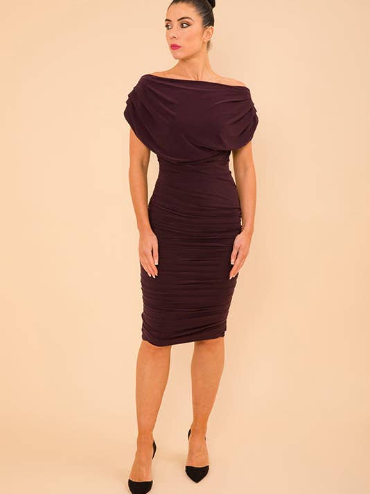 Atom Label – wholesale Klänning - Dam – ATOM LABEL Oxygen-klänning i björnbärsröd2