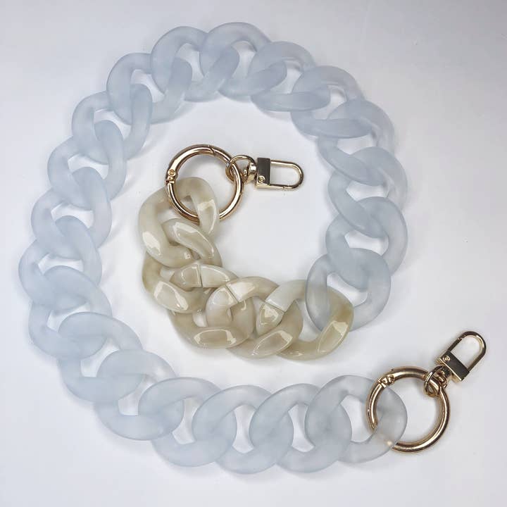 Aiden Conversível Acrílico azul claro e Alça de Pérola por atacado de Oriana Lamarca Designs