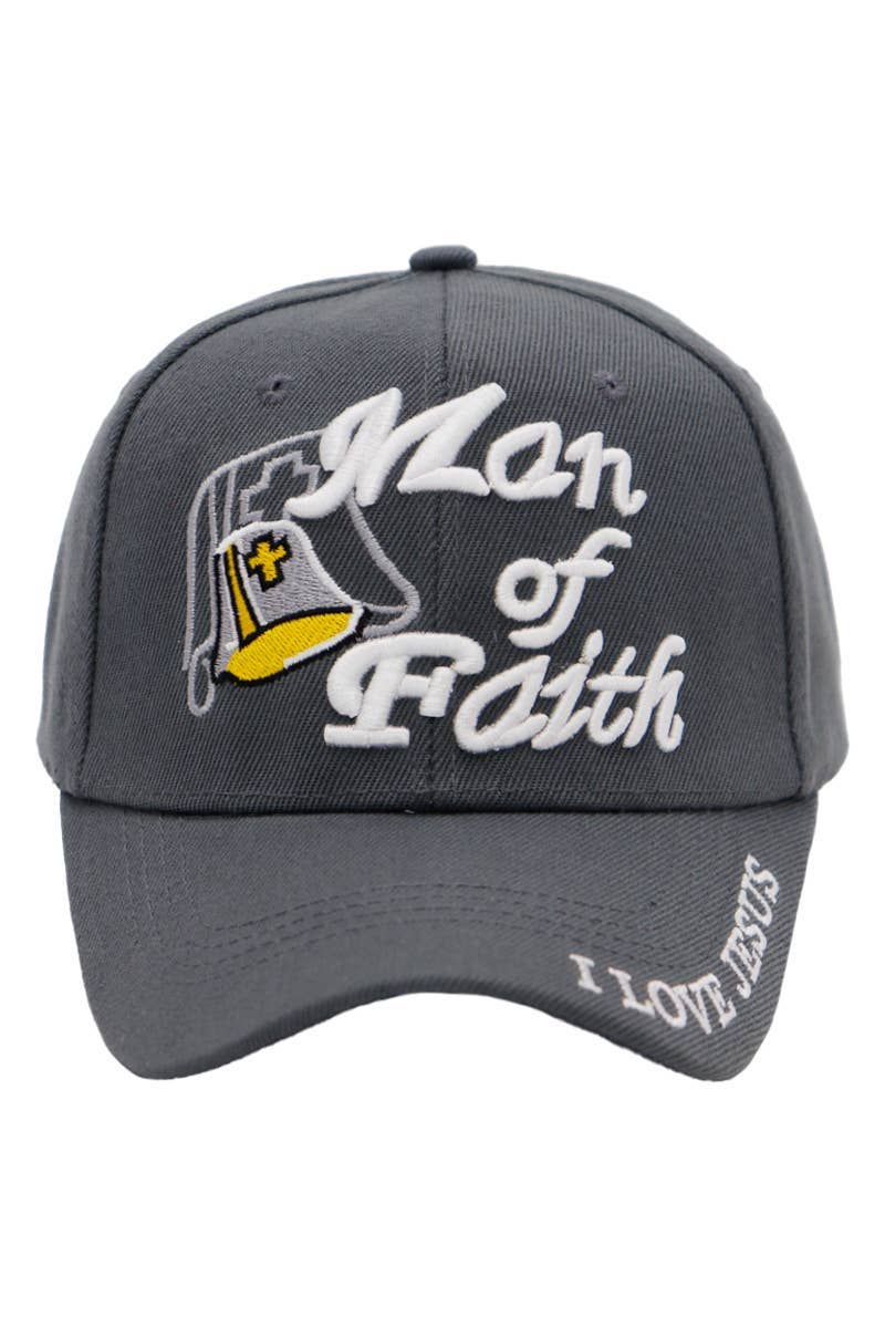 Cap Zone - Wholesale Baseball Cap - Unisex - Man Of Faith Acrylic Velcro Back Baseball Cap4