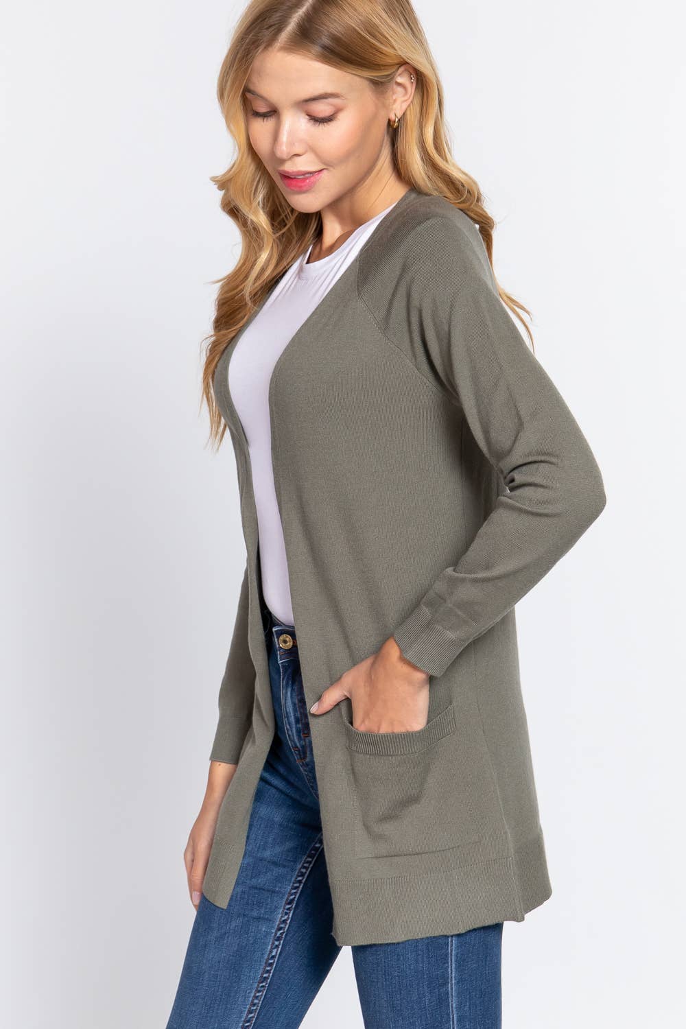 42POPS - Wholesale Cardigan - Women's - ",...SI-21342 RAGLAN SLV OPEN SWEATER CARDIGAN16