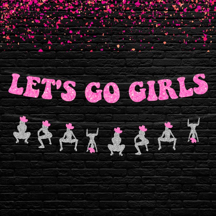 Bannière Let's Go Girls Bachelorette pour la vente par Ninalem's Party
