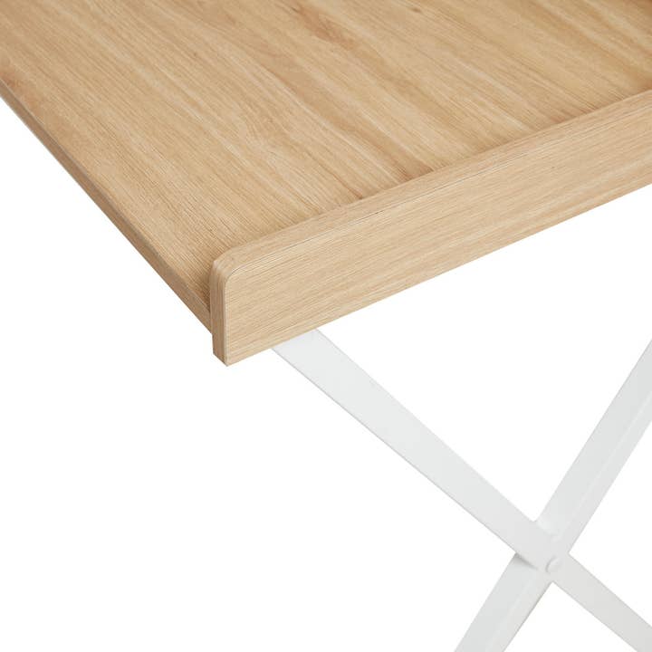 Olliix - Wholesale Desk Set - Computer Writing Desk with Cubic Storage, Natural/White