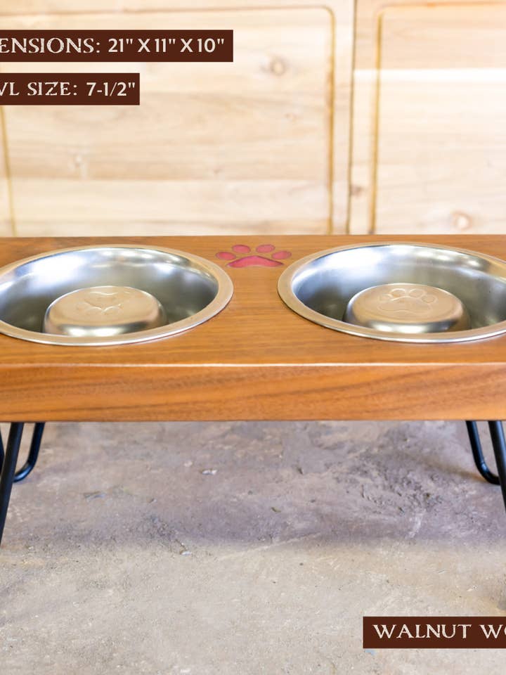 Two Steppin' Small Dog Feeding Station for wholesale by Tin Roof Kitchen & Home