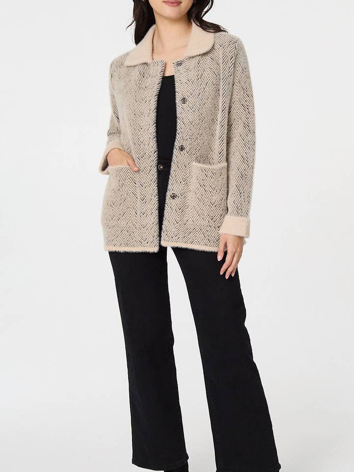 Chevron Texture Oversized Shacket
for wholesale by Stellalondon