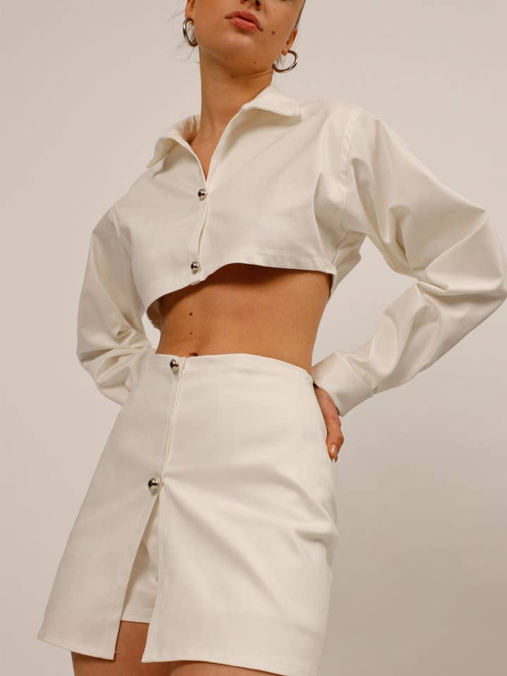 Falda Camellia con abertura y short interior para venta al por mayor de BITE Studio