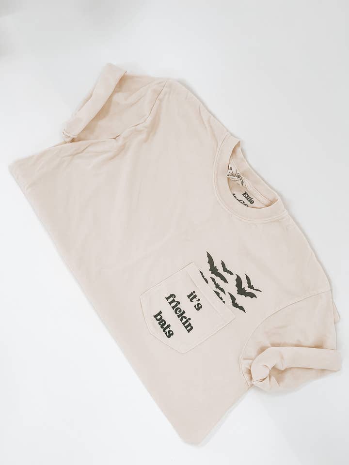 It's Fricken Bats Pocket Tee for wholesale by Ellie Jade Co
