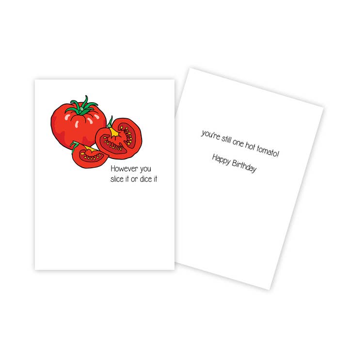 Carte d'anniversaire Tomate pour la vente par Sun Day Greetings