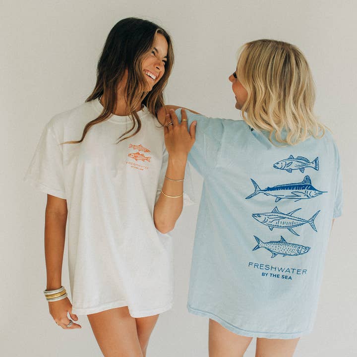 Freshwater Curated Goods - Wholesale Screen Printed T-Shirt - Unisex - AT THE LAKE | Freshwater Fish Unisex Tee