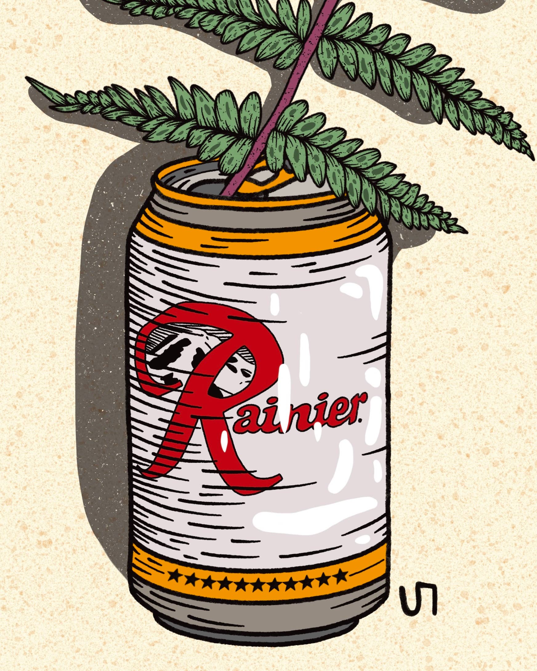 Howdy Studio - Wholesale Art Print - Rainier Beer Can2