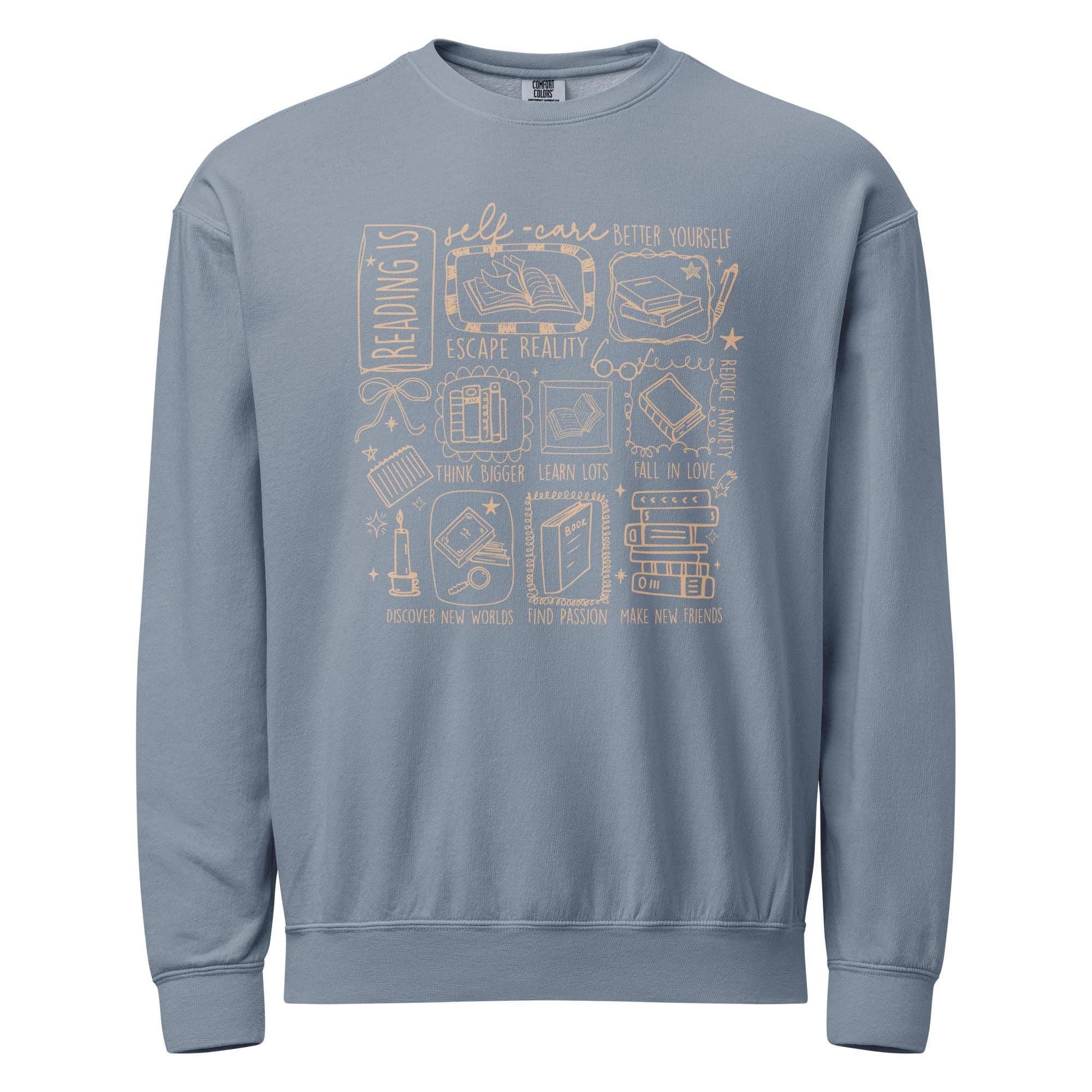 Keen Bee Studio - Wholesale Graphic Sweatshirt - Women's - Reading Is Self Care Heavyweight Sweatshirt6