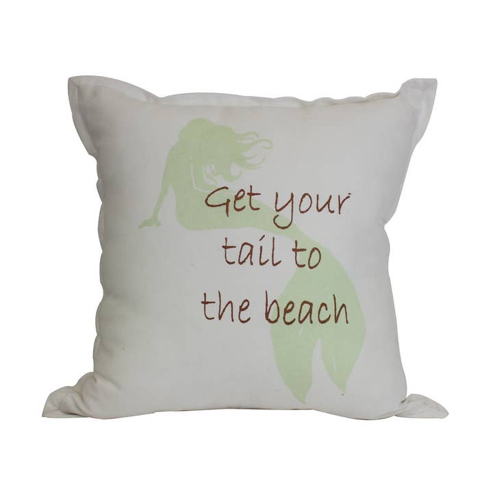 VENTE Sirène Amène Ta Queue À La Plage Coussin pour la vente par Beachcombers