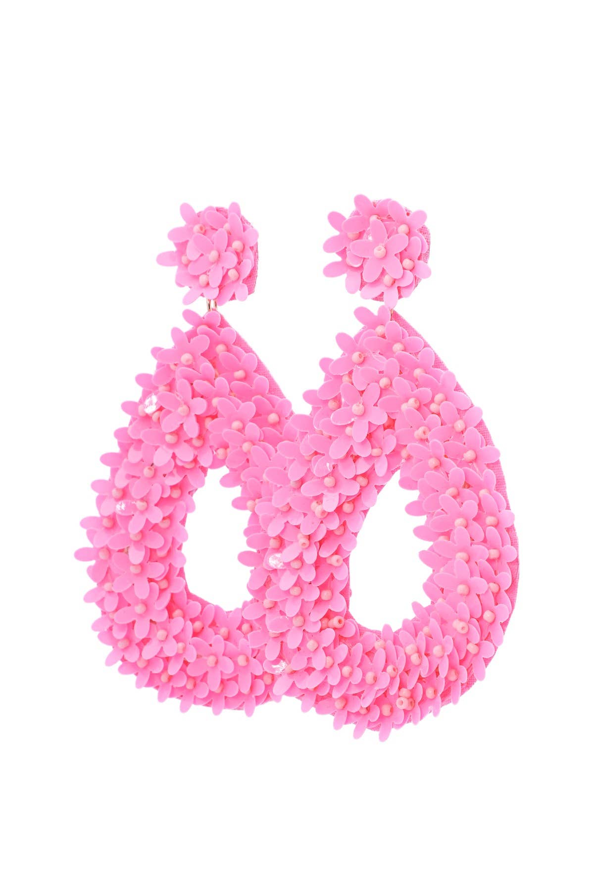 Urbanista Outlet - Venta al por mayor Pendientes colgantes - Pendientes de lágrima con flores de lentejuelas para novia4