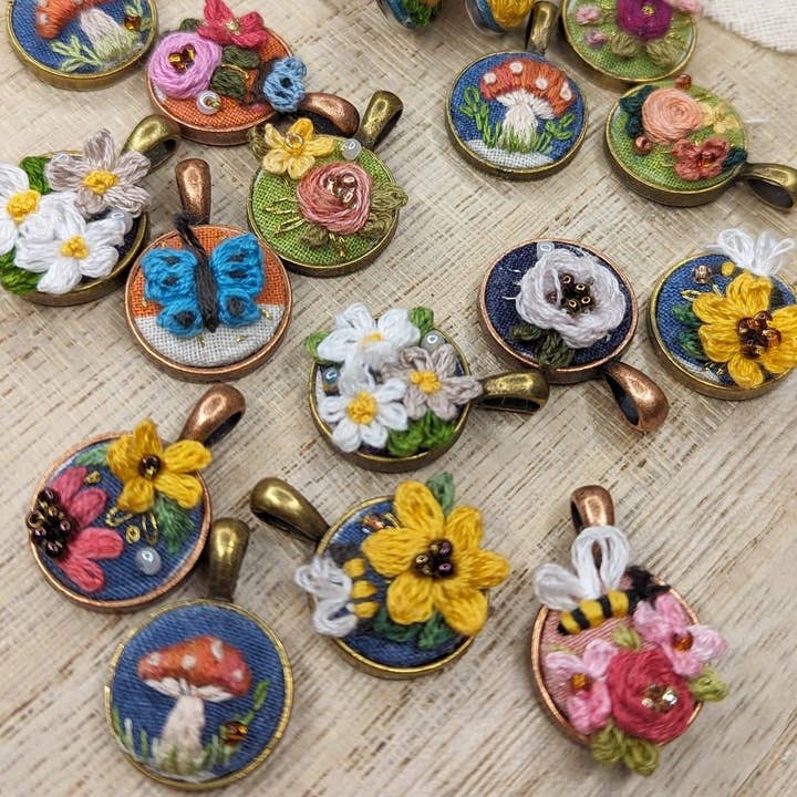 Ninu Handmade - Wholesale Pendant/Charm Necklace - Mystery Embroidered Necklace – One of a Kind, Handmade Surprise2