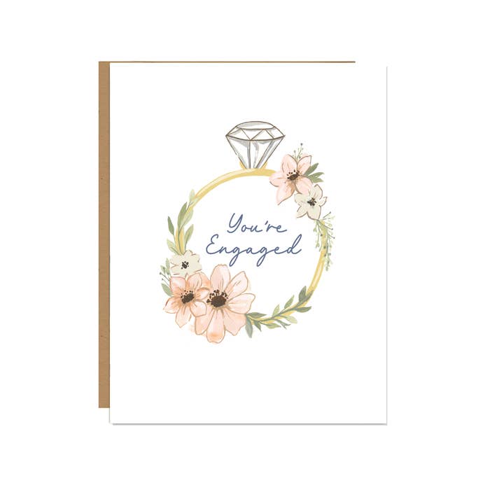 Engagement Ring Greeting Car for wholesale by Jessica Frasz Studio