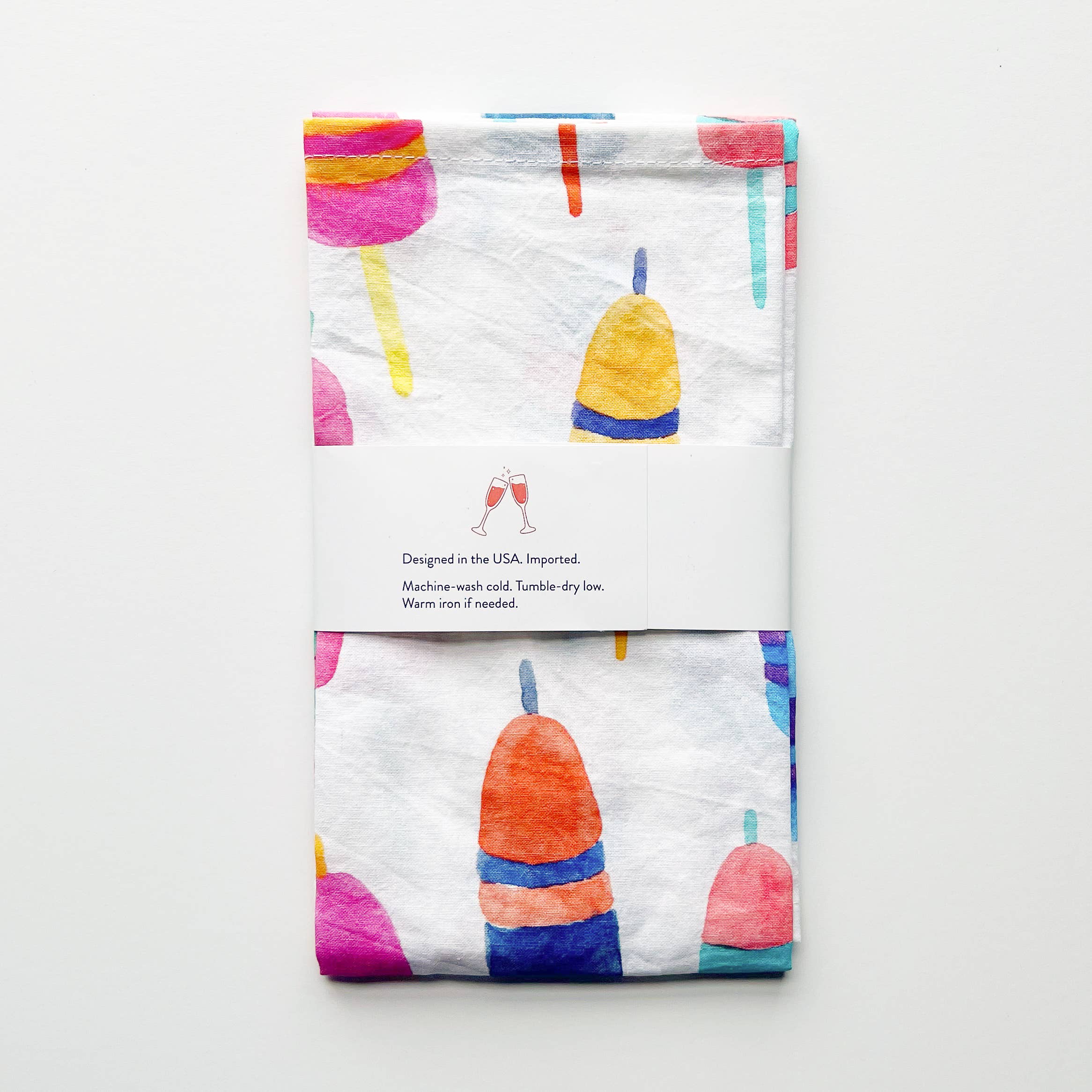 Gert & Co - Wholesale Tea Towel - Colorful Buoys Kitchen Towel | Lobster Buoy Tea Towel5