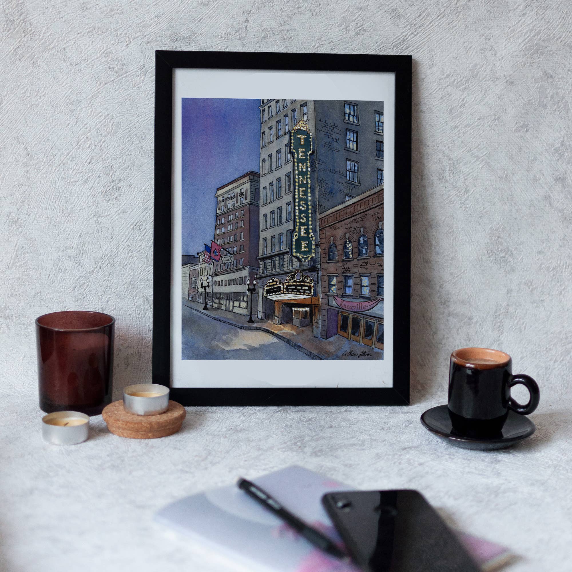 Esther Sketch - Wholesale Art Print - Tennessee Theater Art Print 8x10, Knoxville Tn6