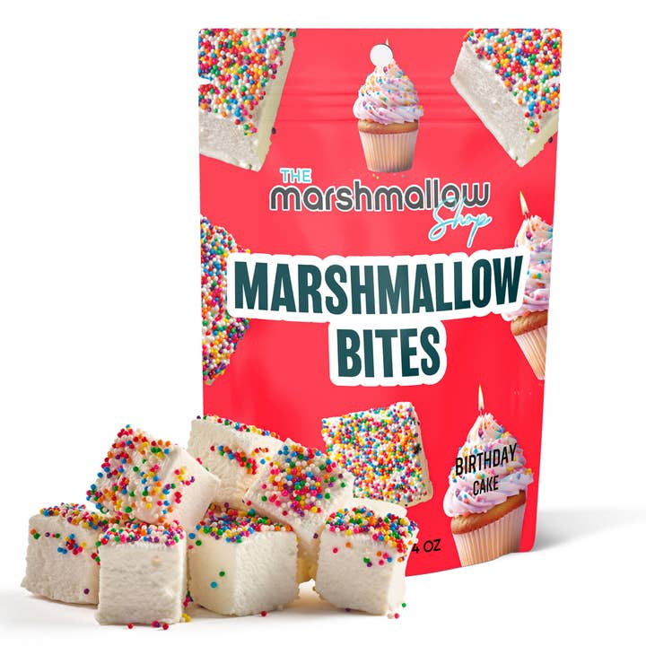 BIRTHDAY CAKE MARSHMALLOW BITES for wholesale by The Marshmallow Shop