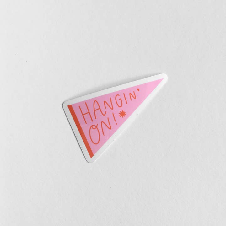 Hanging On Sticker for wholesale by Laura Supnik