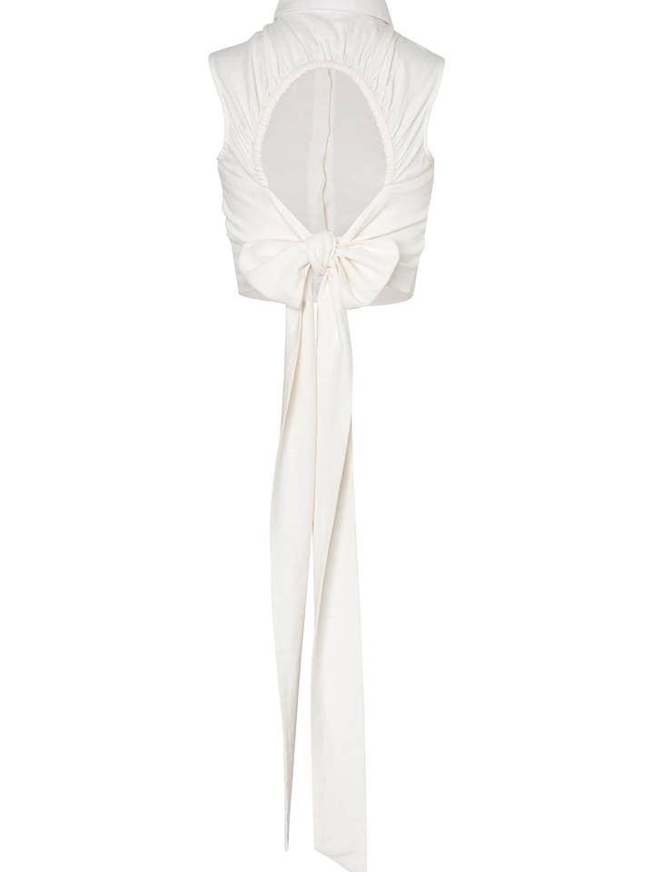 Palana White Crop Top for engroshandel hos Manifiesto