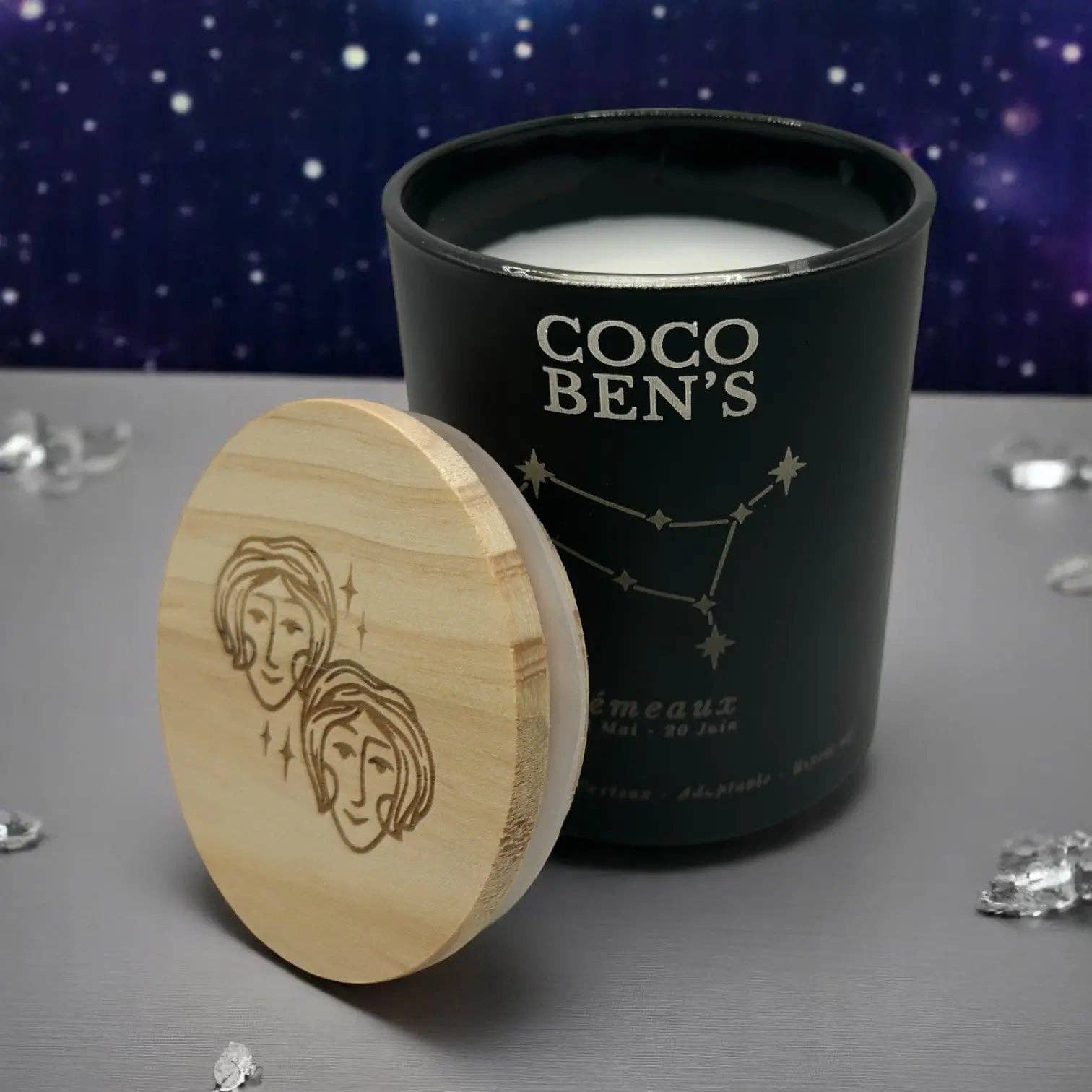 CocoBen's - Wholesale Jar/Filled Candle - Astrology Candle - Gemini - 200ml