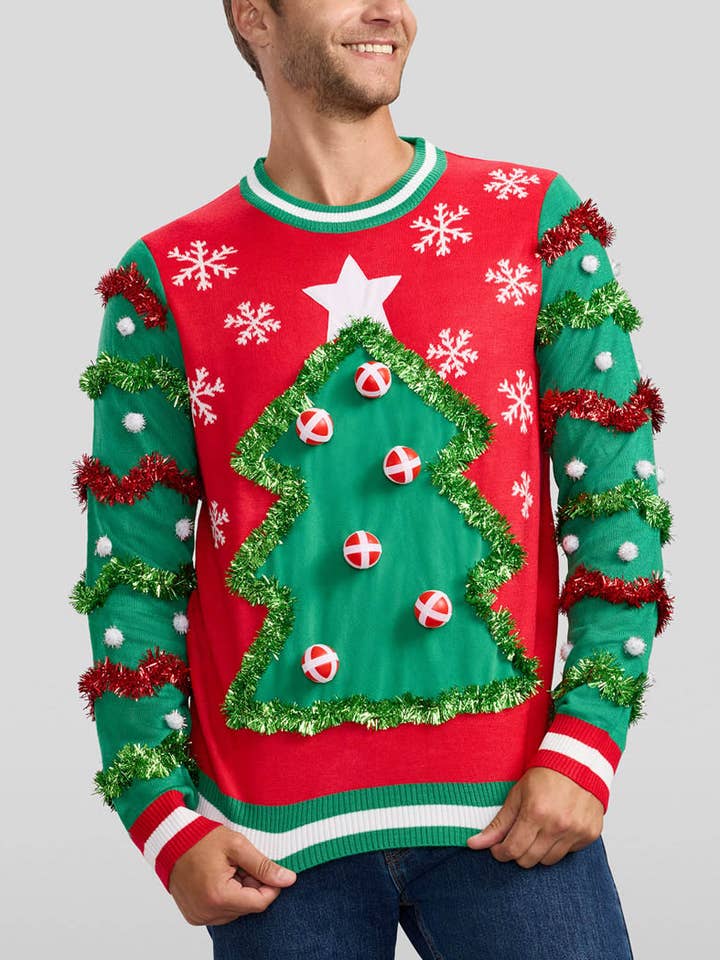 Deck the Halls Game Sweater - Men's Funny Christmas Sweater for wholesale by Tipsy Elves