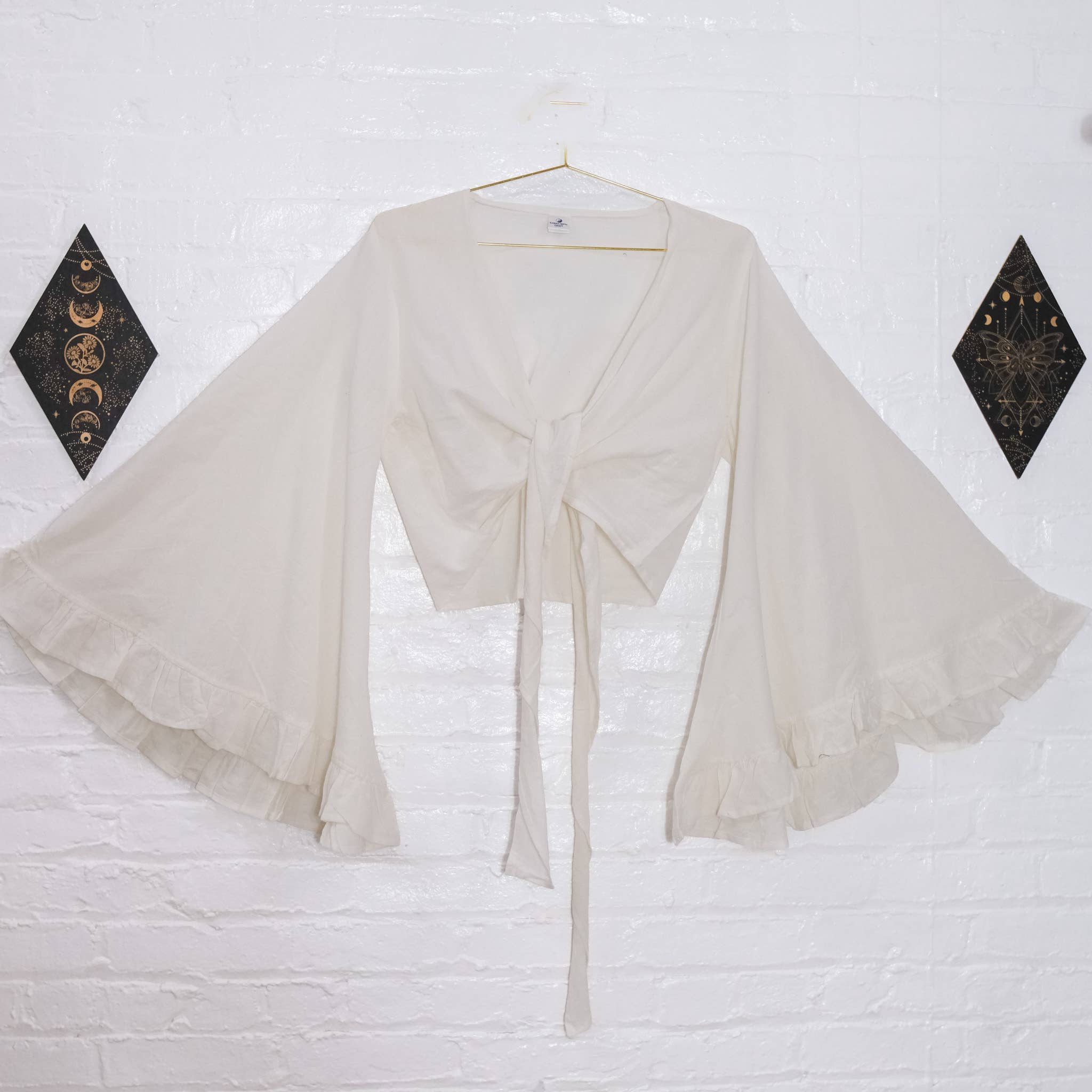 Karma Nepal Crafts - Wholesale Blouse - Women's - Cotton Flare Sleeve Top with Ruffle13