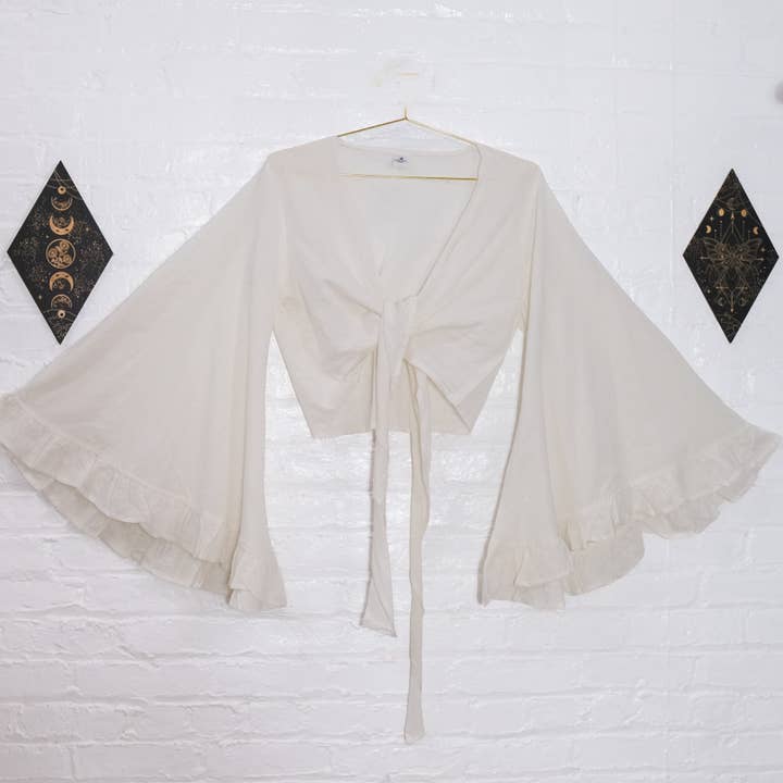 Karma Nepal Crafts - Wholesale Blouse - Women's - Cotton Flare Sleeve Top with Ruffle13