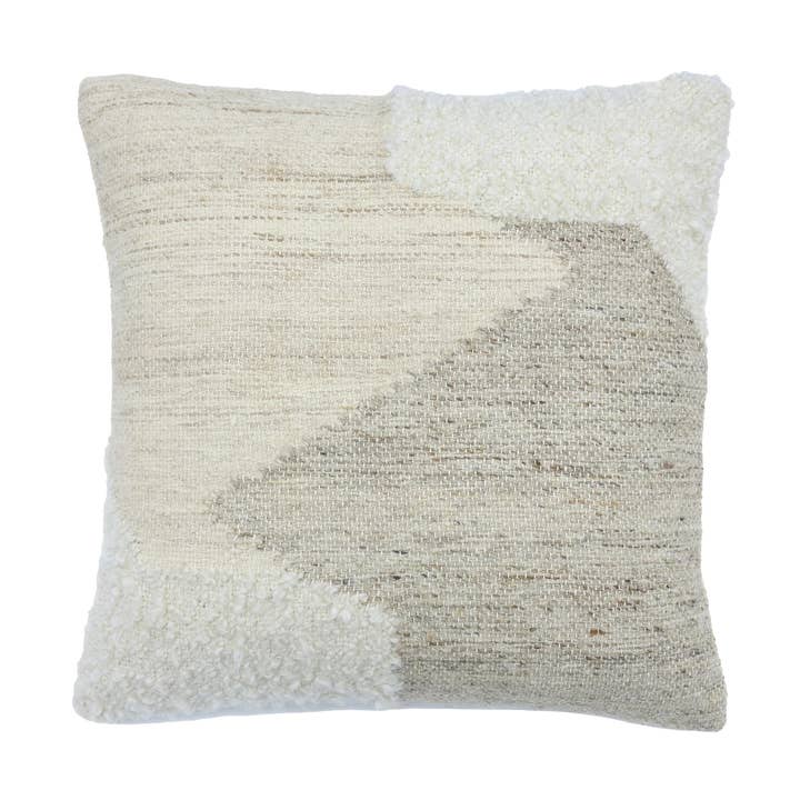 Urbane Hide – Beige Crème Wool Mix Cushion Cover 45×45 cm for wholesale by Urbane Hide