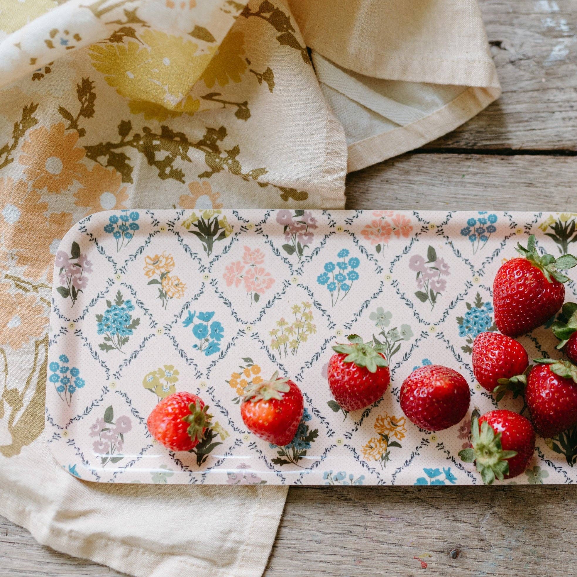 Flowerie - Wholesale Tea Towel - Homebody Cotton Linen Tea Towel | Pink Posies Floral5