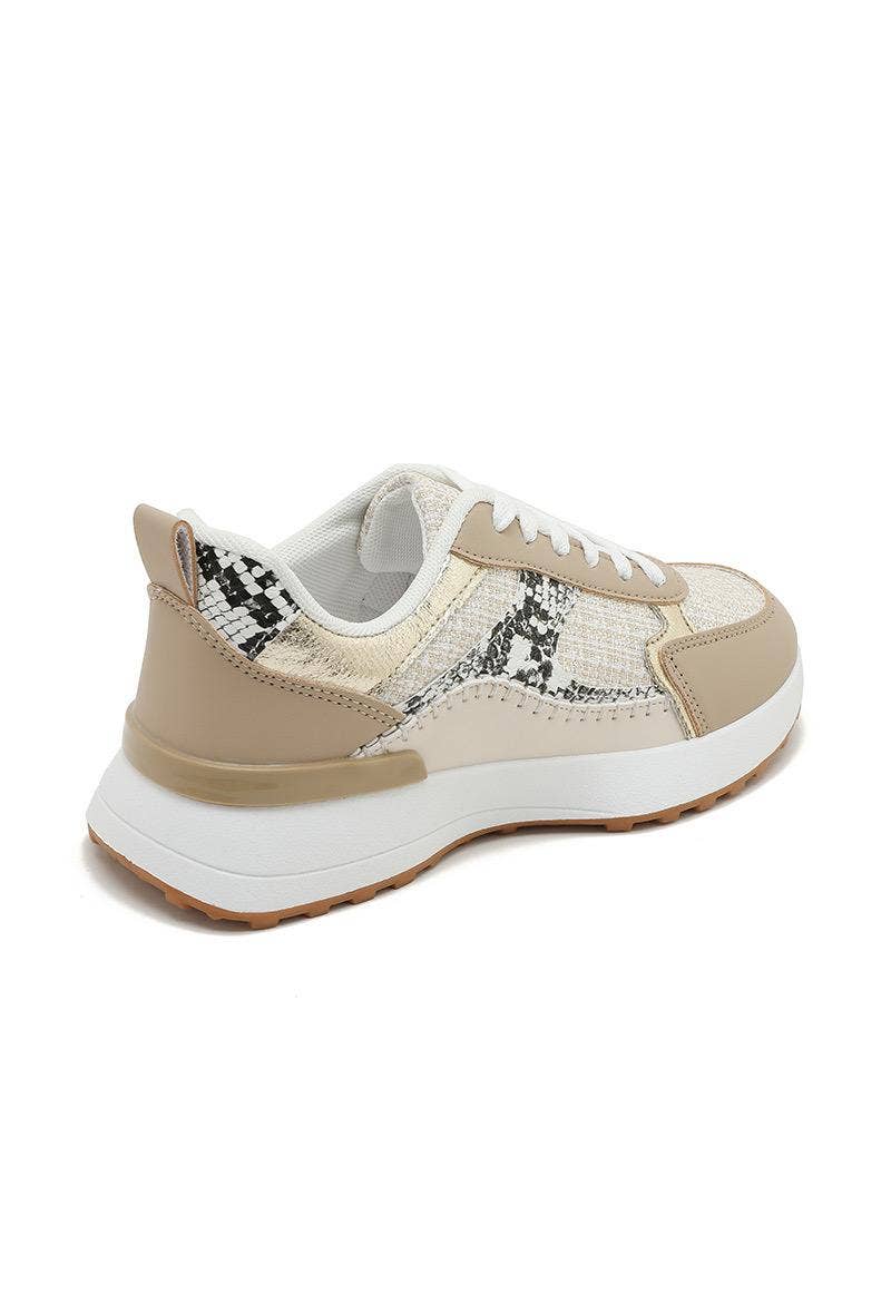 No Doubt Shoes – wholesale Lifestyle trainers – Women′s – ROUND TOE SIDE PATCH DETAILED LACE UP CHUNKY SNEAKERS 19