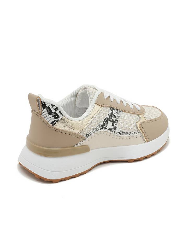 No Doubt Shoes – wholesale Lifestyle trainers – Women′s – ROUND TOE SIDE PATCH DETAILED LACE UP CHUNKY SNEAKERS 19