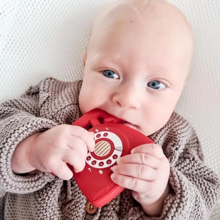 Gummy Chic - Wholesale Bijtring - Baby - Vintage telefoon bijtspeeltje voor tandjes krijgende baby's - Leuk babycadeau5
