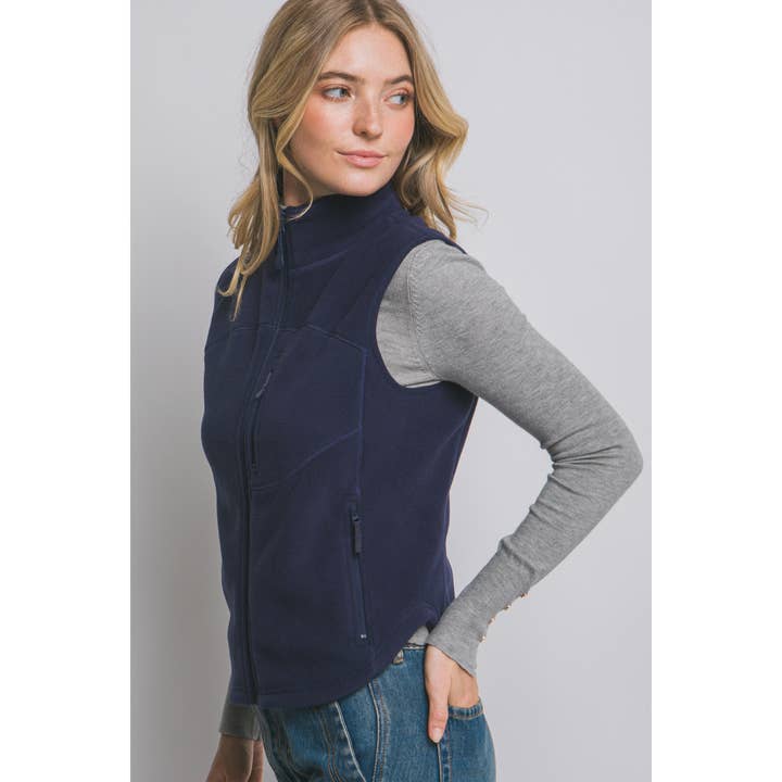 Timeless - Wholesale Outerwear Vest - Women's - Fleece Zip Up Vest2