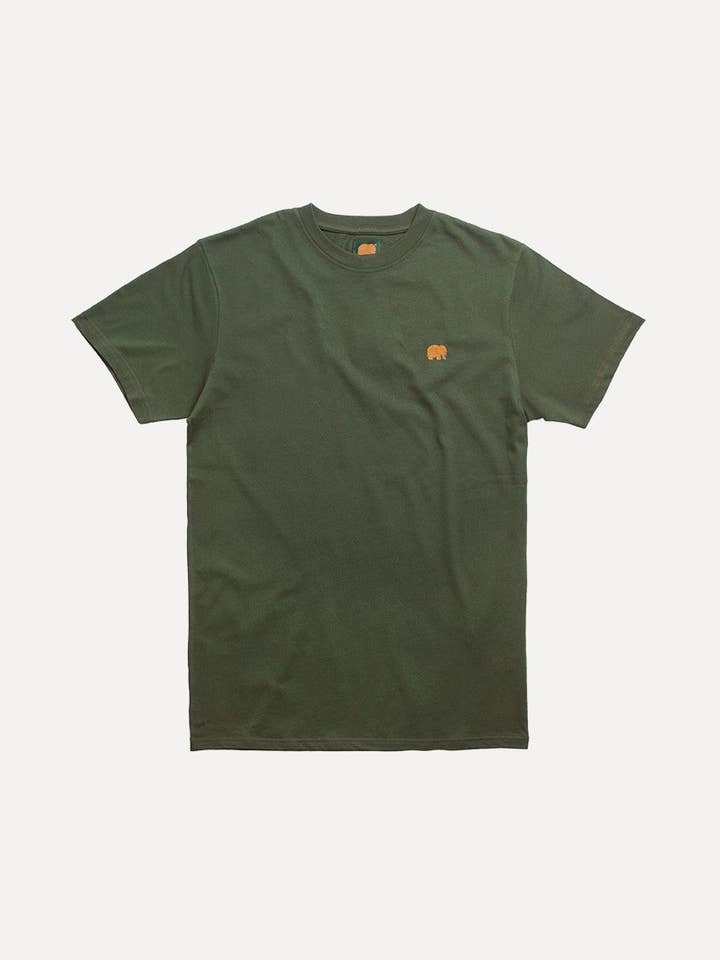 Organic Essential T-Shirt Kombu Grün für den Großhandel von Trendsplant Clothing