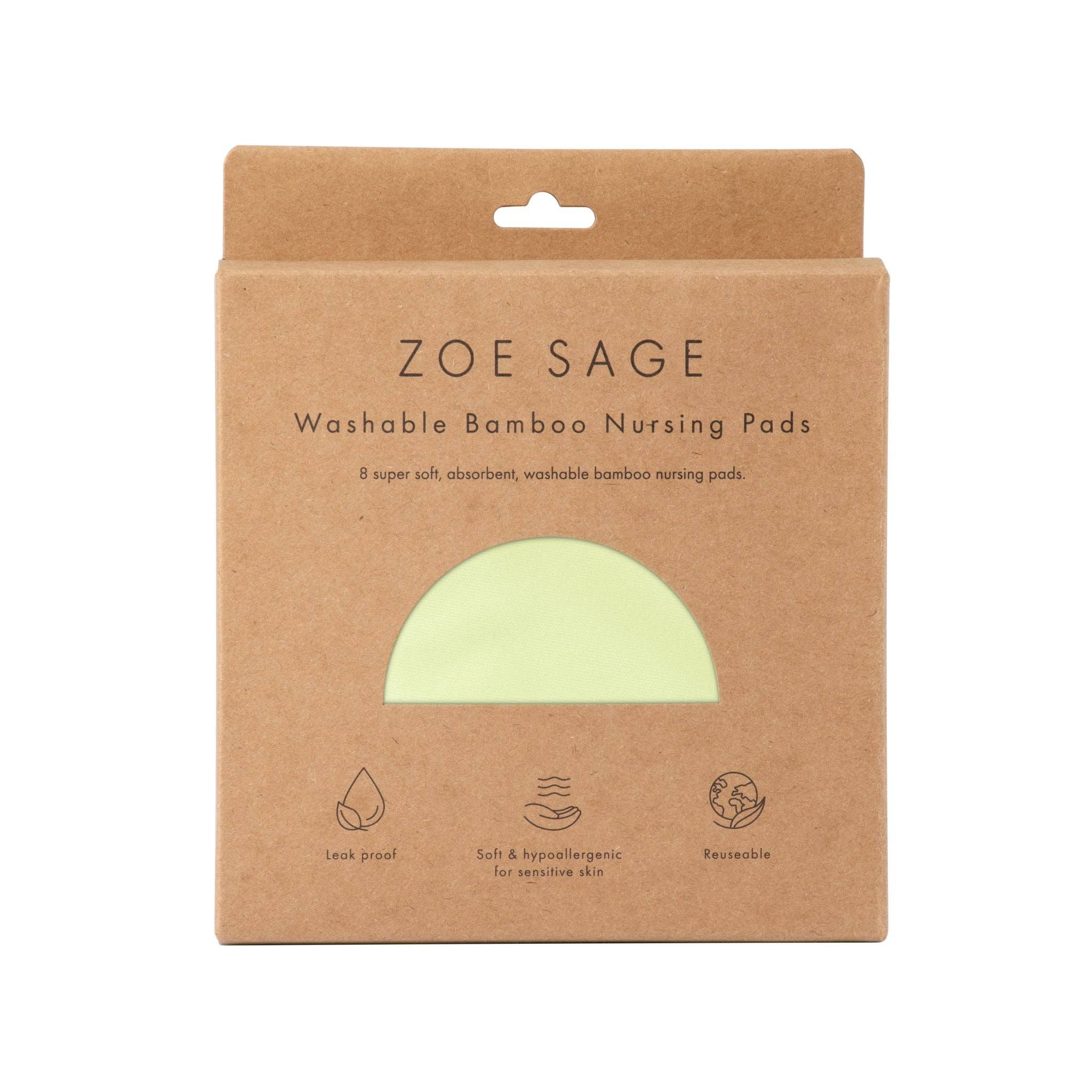 Zoe Sage - Wholesale Nursing Pillow/Pad - Maternity - Washable Bamboo Nursing Pads (8pk) -  Green Mist0