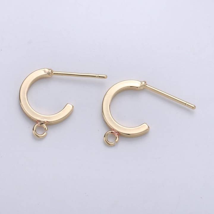 14k Gold Filled Huggie w/ open link Lever back earring making 10mm, Nickel free Lead Free for Earring Charm Making Findings K-197 L-573 for wholesale by Aim Eternal