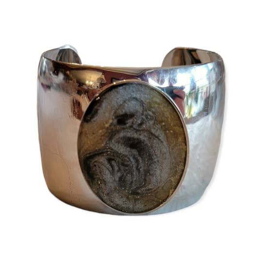 Ciao Bella Jewelry Inc – wholesale Manschettarmband – Go Grå Silver Cancer medvetenhet manschett armband
