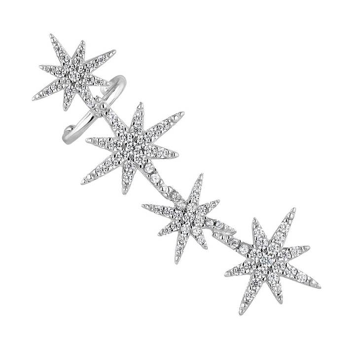 CASSIOPÉE SILVER CLIMBING EARRING for wholesale by EarCandy Jewelry