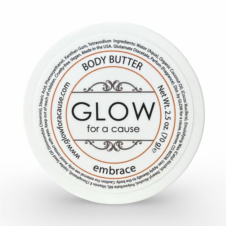 2.5 oz BODY BUTTER embrace for wholesale by GLOW for a cause